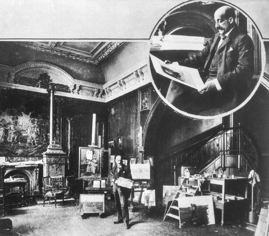 Unbekannte*r Fotograf*in, Max Liebermanns Atelier in der Bismarckstraße 2. Abbildung aus einem Artikel in der Berliner Illustrirten Zeitung, 25. Juni 1899