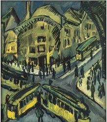Ernst Ludwig Kirchner, Nollendorfplatz, Berlin, 1912, Ernst Ludwig Kirchner, Nollendorfplatz, Berlin, 1912,
