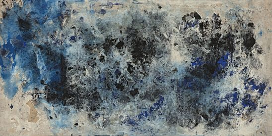 Fred Thieler, Erzählung für W. Turner, 1962; Repro: Kai-Annett Becker Gemälde von Fred Thieler, Mischtechnik auf Leinwand, 160 x 315 cm